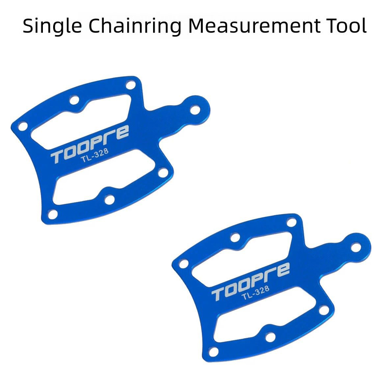 TOOPRE MTB eng weit Single Chainring Verschleißmessgerät aus Aluminiumlegierung für Single-Geschwindigkeit-Kurbelsätze: schwarz