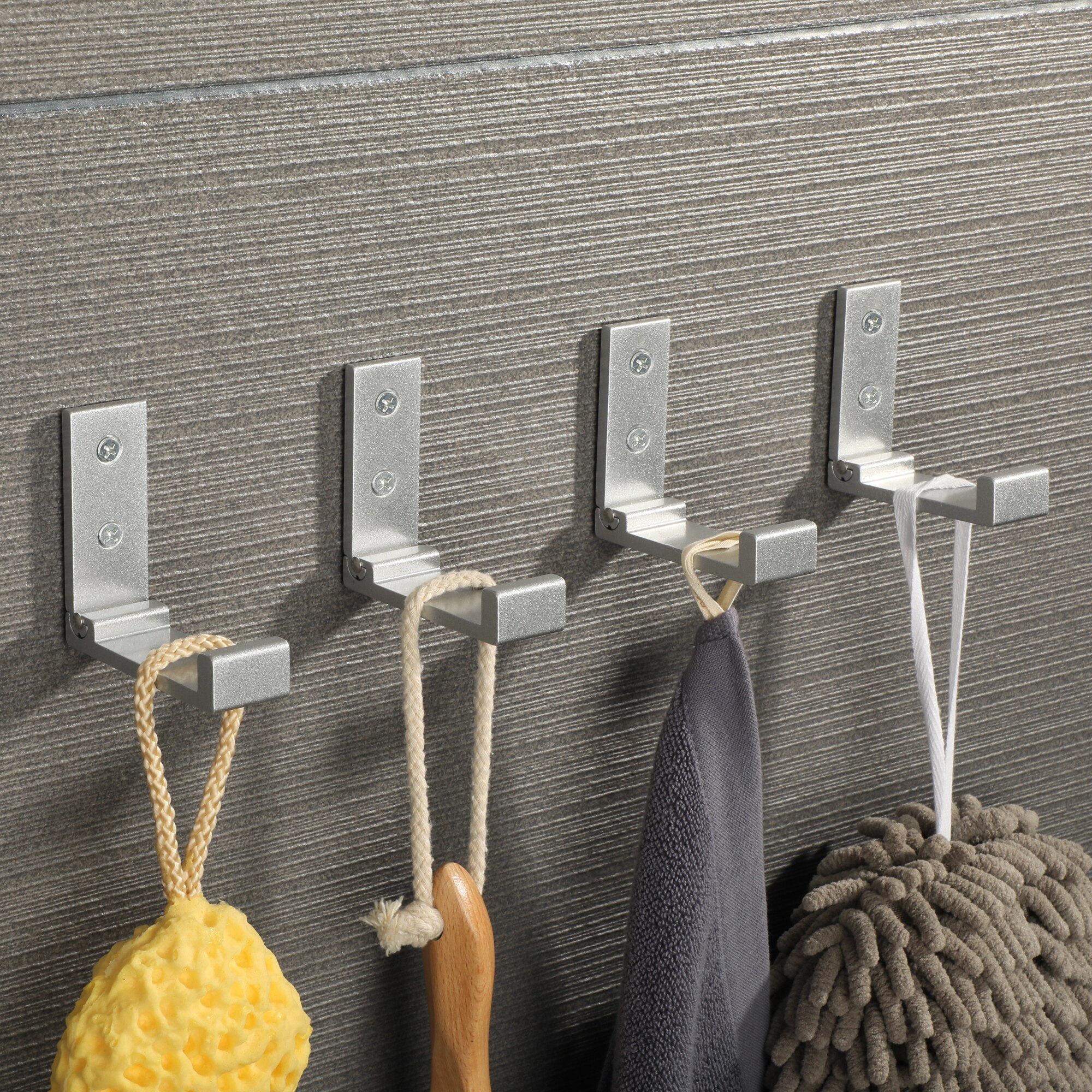 Crochet mural pliant en acier inoxydable, crochet caché pour porte-serviettes, pour la maison, la cuisine, la salle de bains, noir mat