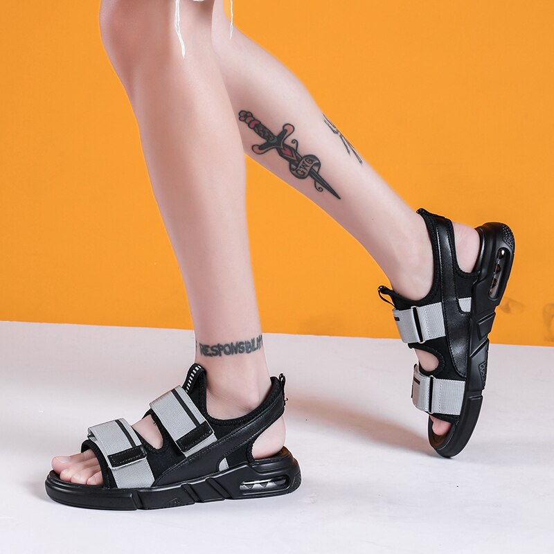 Fznyl kesä miesten sandaalit ilmatyyny vaimennus urheilu rantasandaalit miehen ulkoilu kengät miesten sandaalit 39-44