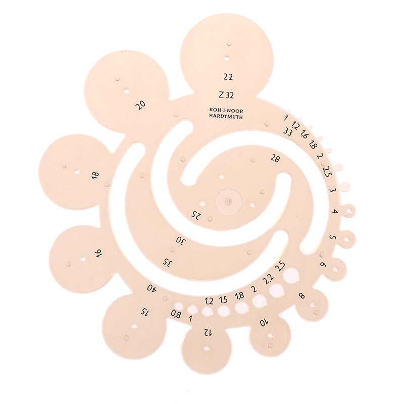 Radius ruler Multifunction Drawing Ruler Mathematics Measuring Drafting Template Drawing Circle Stencil Drawing Cartography