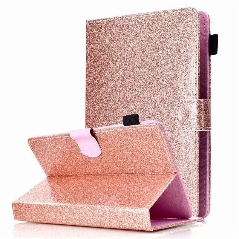 Coque universelle à paillettes pour Samsung Galaxy Tab A 8, pouces, pour Huawei Mediapad M5 Lite, 8: Rose gold