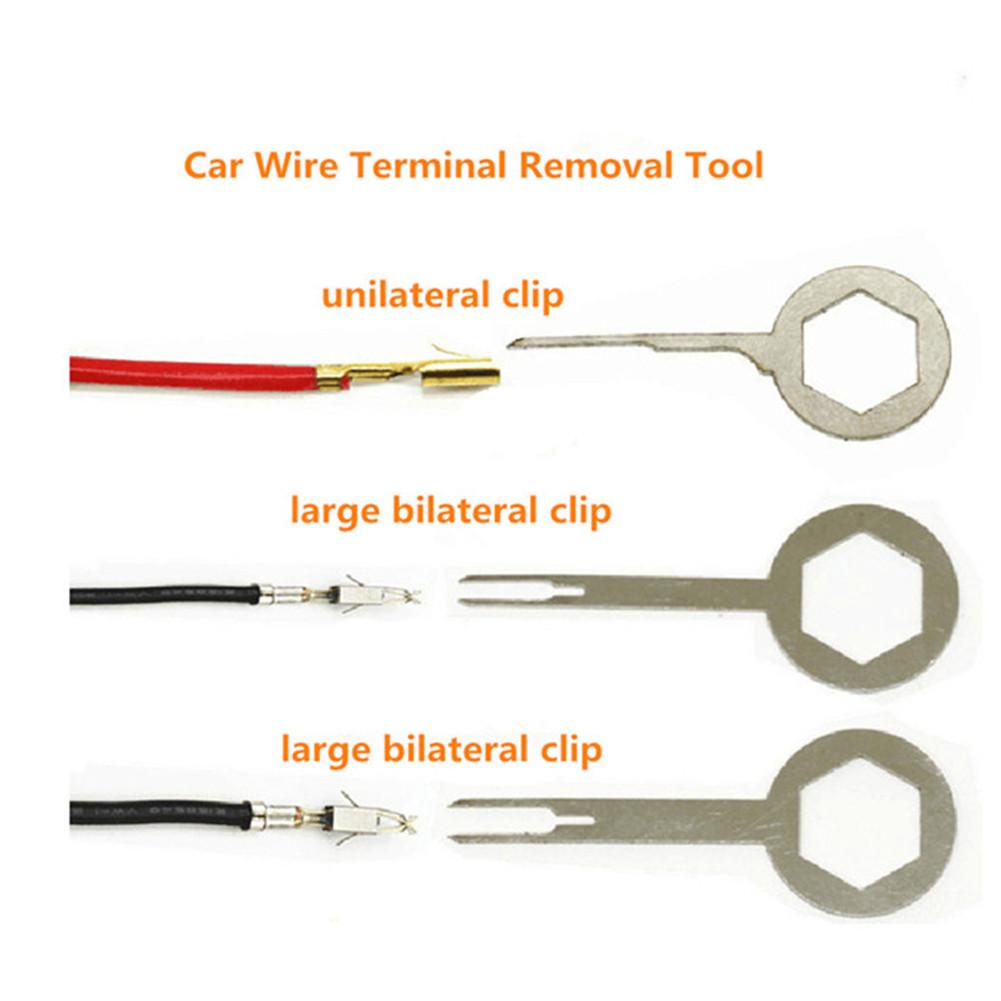 Extractor de terminales de acero inoxidable para coche, herramienta de extracción de cables, Conector de crimpado, Extractor de broche, Terminal 301, herramienta de extracción de 0,8-6,2mm, 29 Uds.