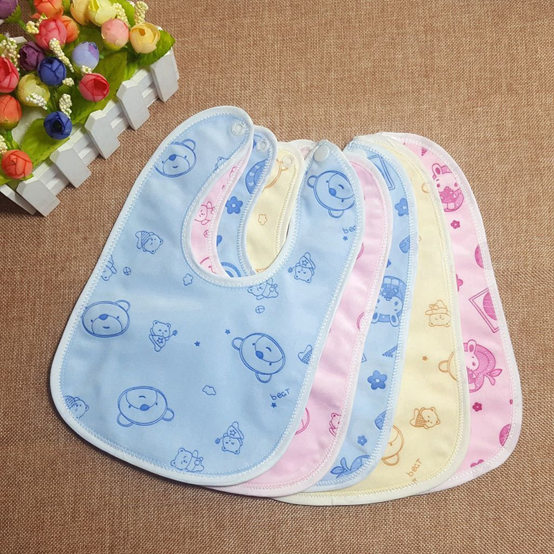 10 pc/lote estilo aleatório babador de bebê veludo impermeável alimentação meninas meninos toalha