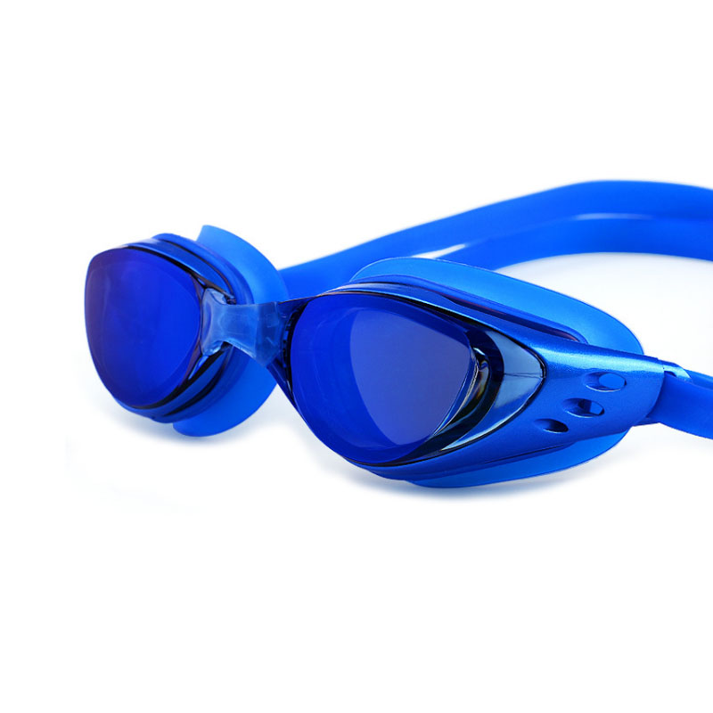 Swimming Glasses Myopia Adult Anti Fog Electroplate Natacion Men Women Swim Pool Goggles Diopter Water Swim Eyewear: Blue style