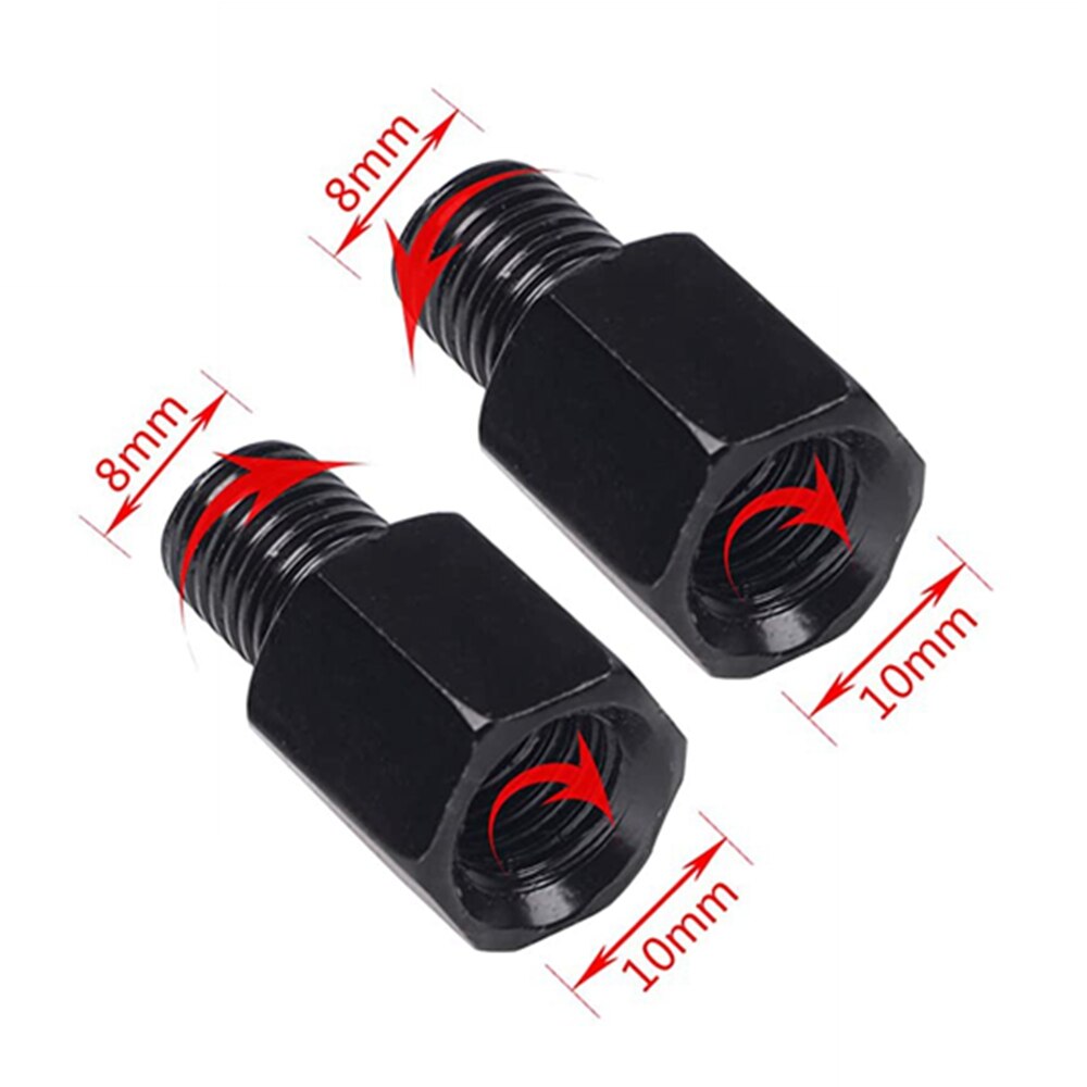 Motorfiets M10 10 Mm M8 8 Mm Achteruitkijkspiegels Adapters Rechts Links Hand Draad Rechtsom Anti-Klok Conversie Bolt schroeven: M10-M8(RR and RL)