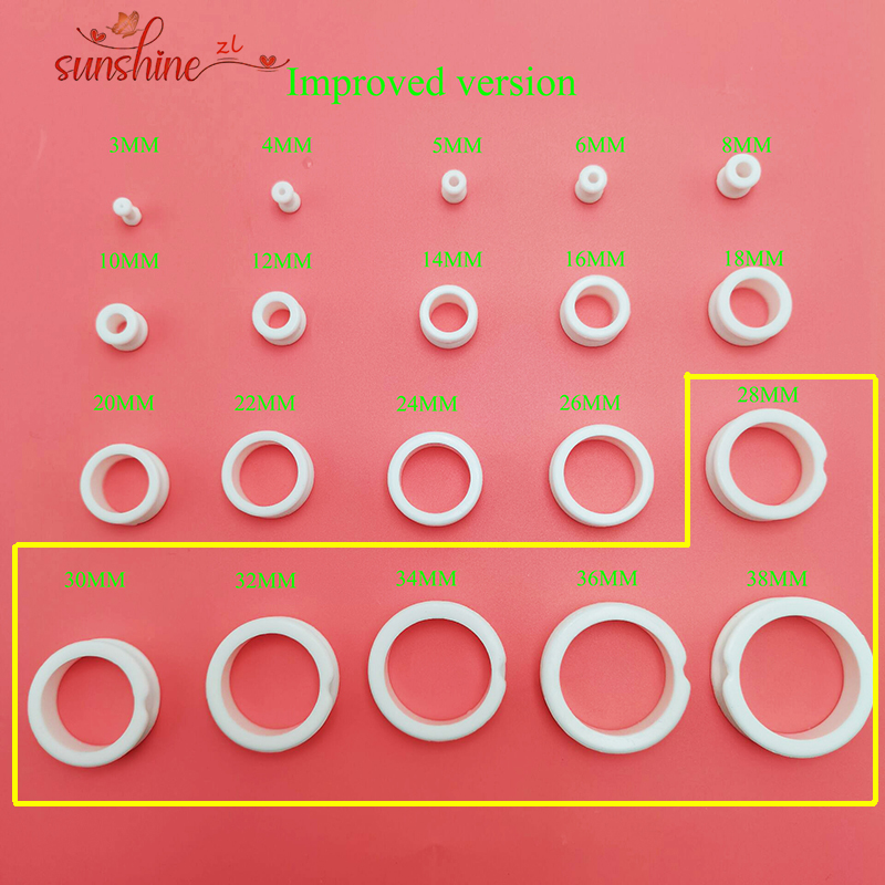 Tapones de túnel para oreja de carne, flexibles, de silicona médica hueca de 3-38mm, doble acampanado, anillo elástico de fimosis, expansor de calibre, camillas para hombres: Rosa / Color dorado