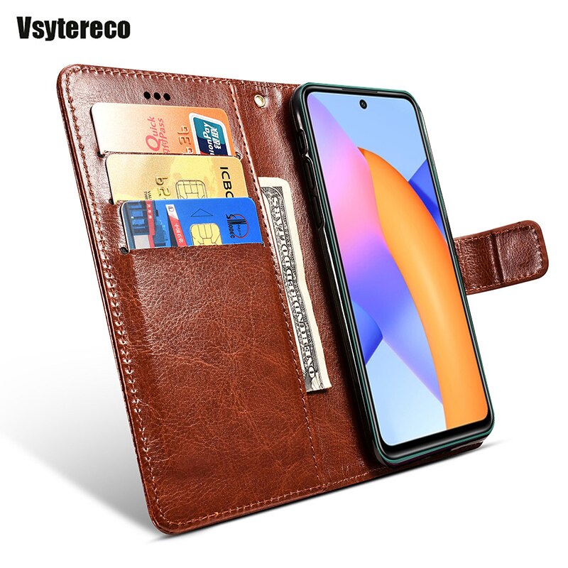 Archiwalne etui na telefon HONOR 10X Lite Funda na Huawei honor 10X lite DNN-LX9 Capa skórzane etui na portfel na honor 10 x światło etui