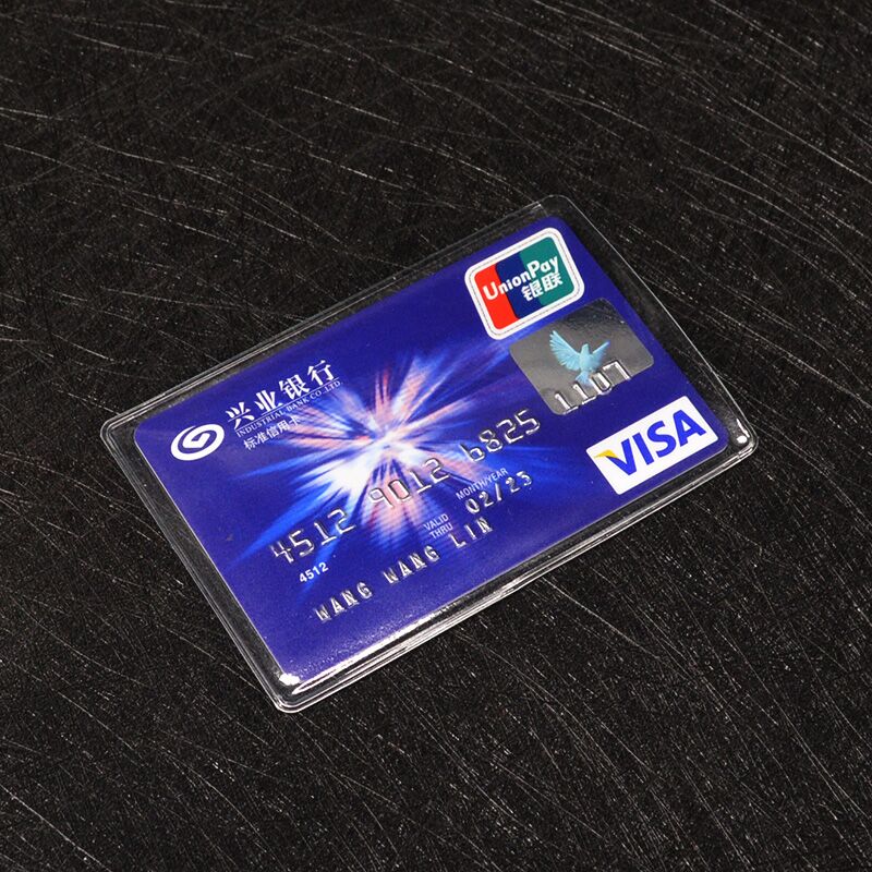 Vandtæt gennemsigtigt pvc kortdæksel silikone plastik kortholder etui til at beskytte kreditkort porte carte bank id kort ærme