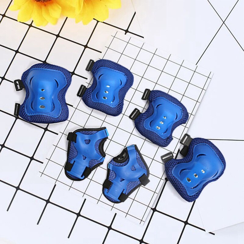 7 Pcs Skating Protective Gear Set Knee Wrist Guard Elbow Pads Bicycle Skateboard Ice Skating Roller Knee Protector Guard For Kid