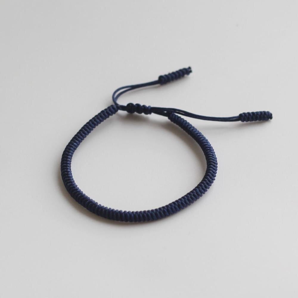 Tibetaanse boeddhistische handgemaakte knopen gelukskoord armband unisex boeddhistische sieraden maat verstelbaar dropshipping: Verzilverd