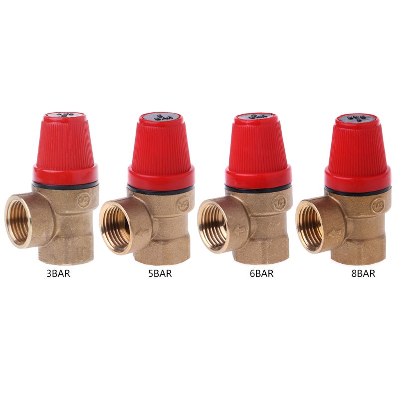 3/5/6/8 Bar Brass Safety Valve Drain Relief Swithch For Solar Water Heater Double Inner Wire