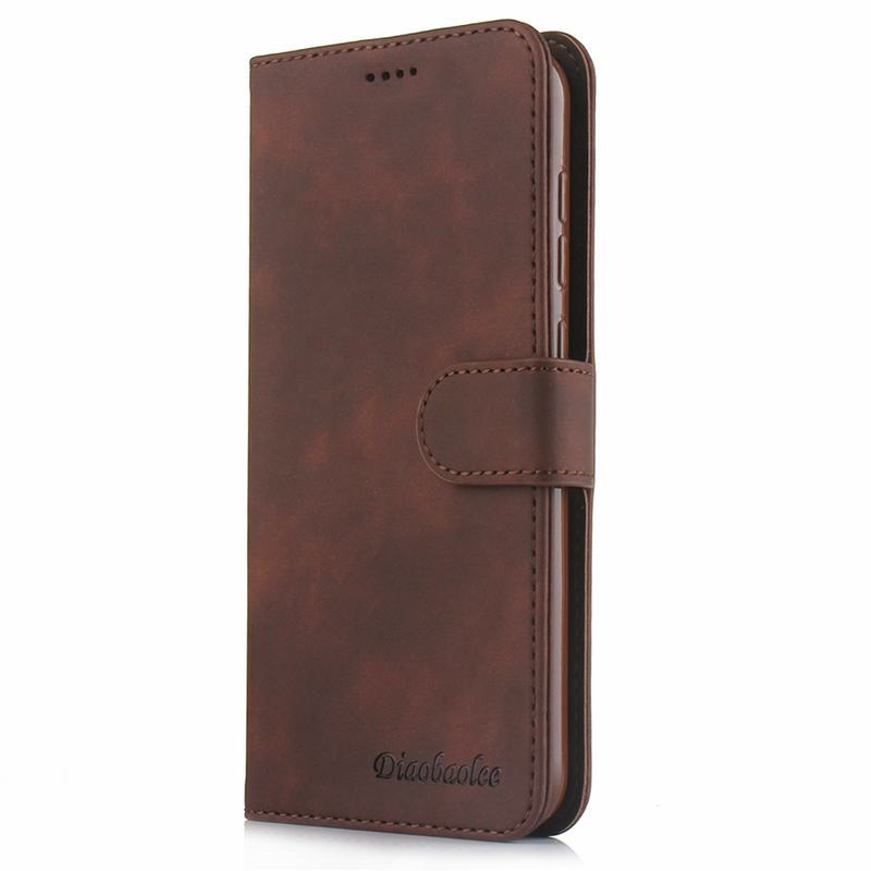 Fällen Für Xiaomi Mi 9 SE Fall Abdeckung Magnetische Flip Mit Karte Slot Brieftasche Plain Vintage Leder Telefon Tasche Für xiomi Mi 9 9se Coque: For Mi 9 / Brown