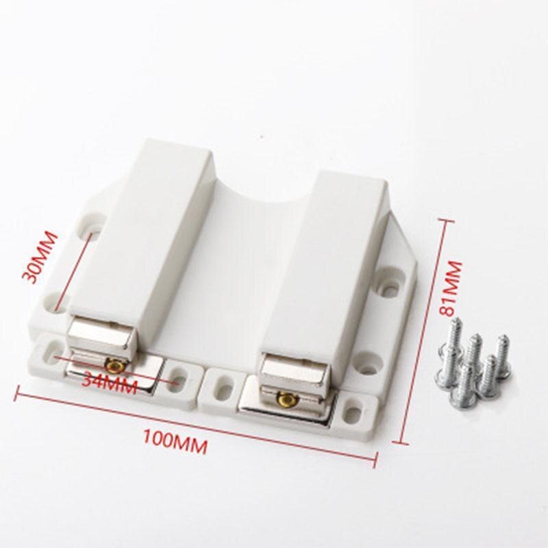 Magnetisk tryk rebound-enhed dørstopper skjulte dørholdere fange gulv sømfri dørstop møbelbeslag enkelt dør 2pc: Dobbeltdør 1 stk