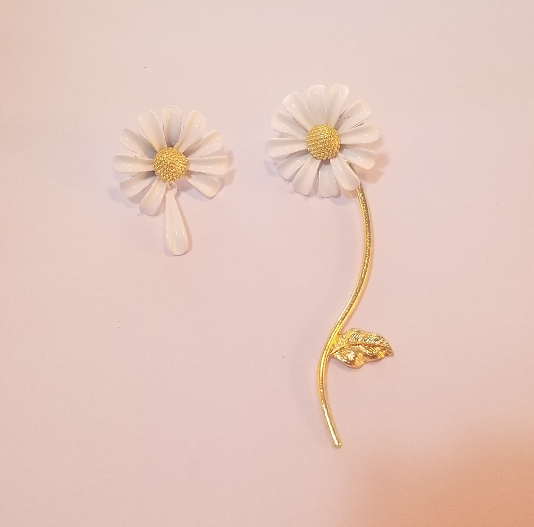 Japonés y bisutería coreana Daisy flor Stud pendientes para el de las mujeres pendientes pulseras anillos collar conjunto de joyas