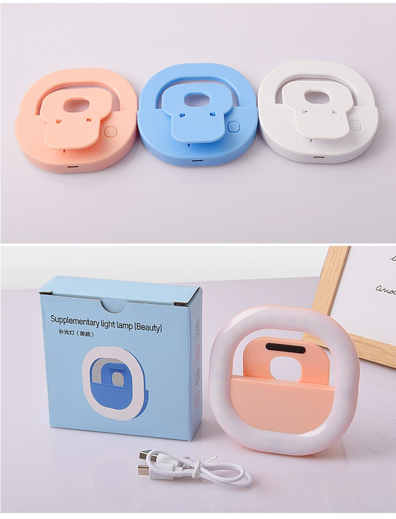 mobile phone fill light round fill light artifact selfie light LED whitening flash mobile phone lens live light