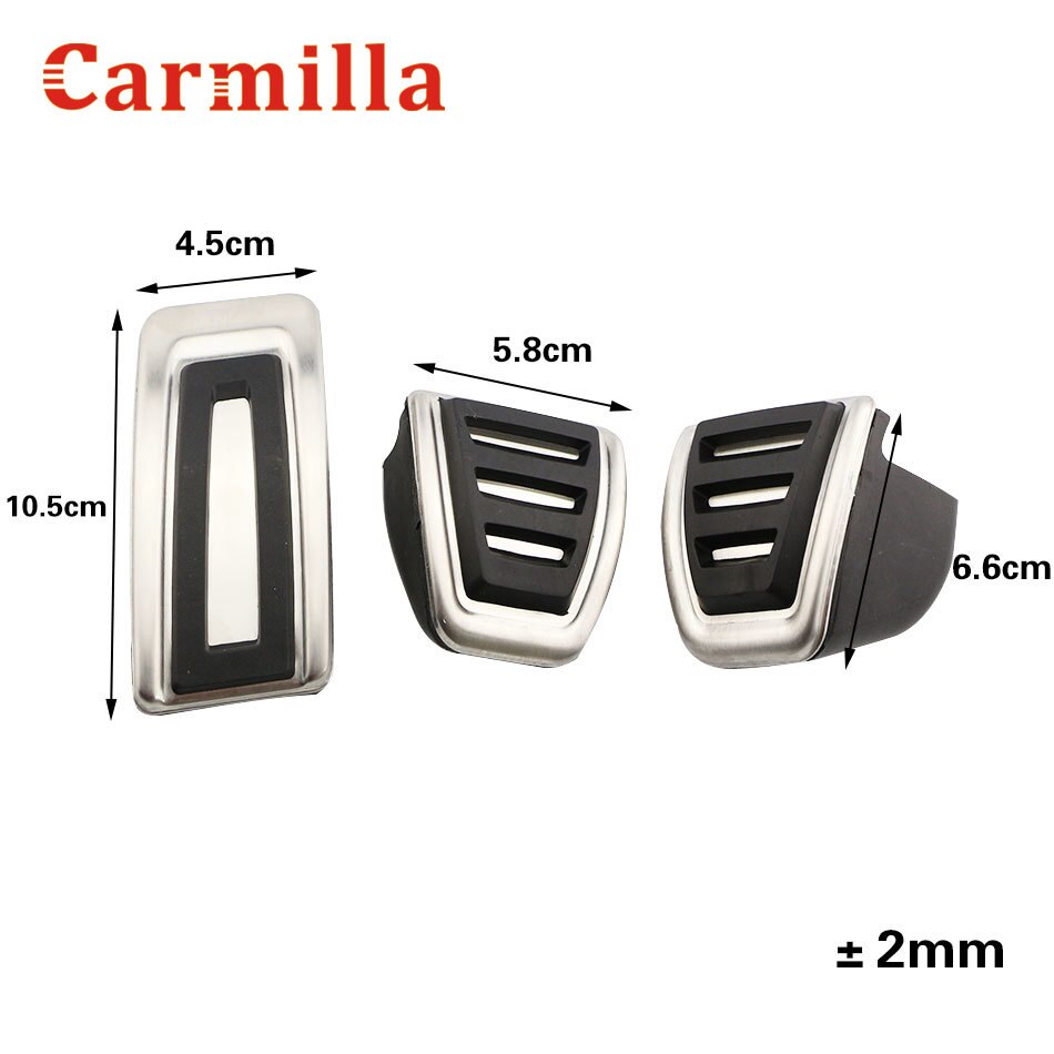 Carmilla – pédales de voiture en acier inoxydable, pour Skoda Octavia 5E A7 - 2022 Rapid - 2022: MT Without Rest