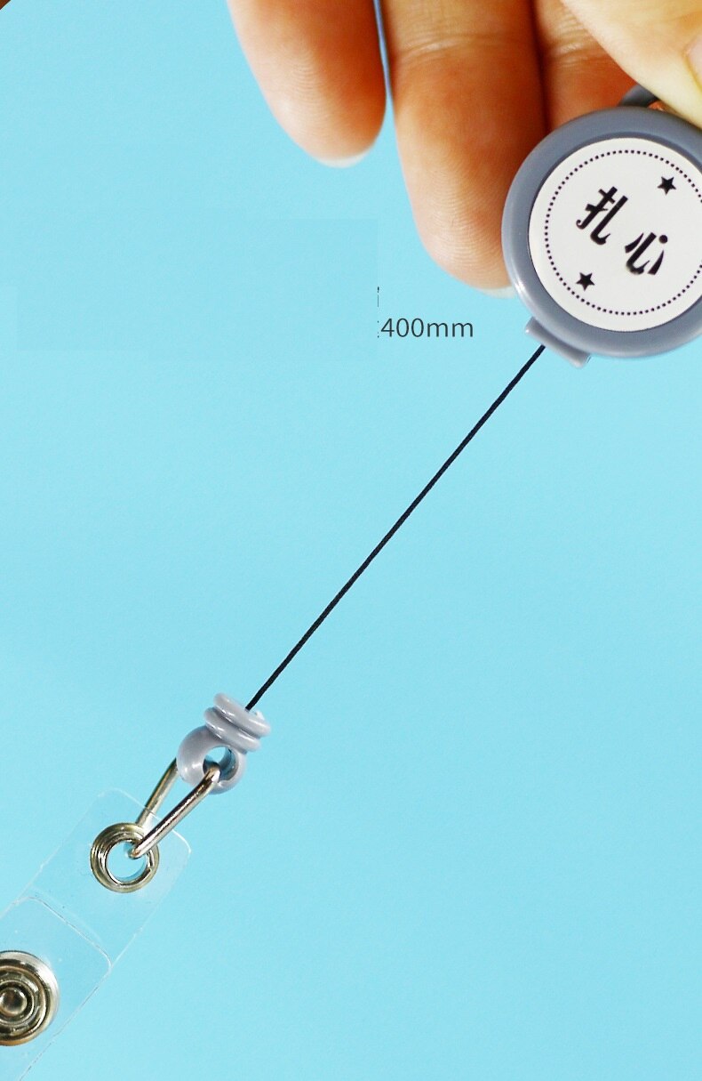 Ein Stck Ich würde Karte Halfter Abzeichen Spule Auster Sicherheit Versenkbare Foto Identität bestehen Abzeichen Studenten Krankenschwester Halfter & Zubehör: eins Stck grau