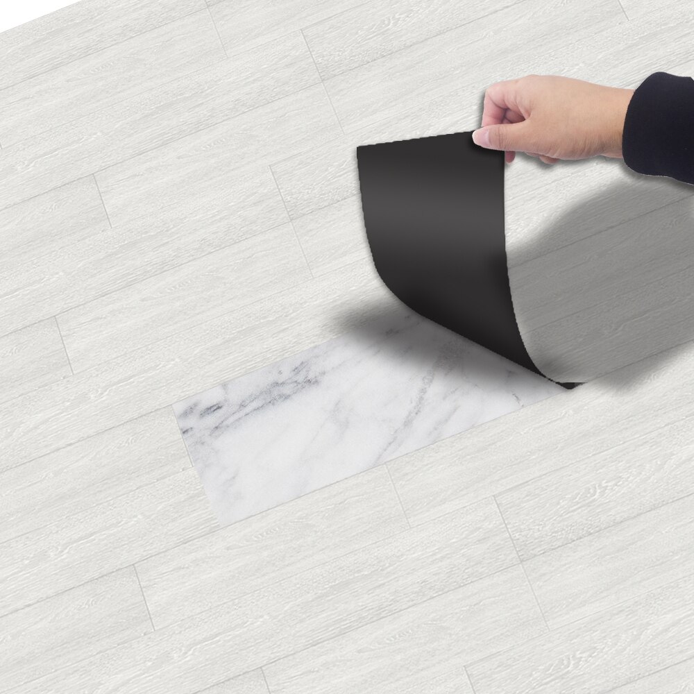 Funlife® 20x300cm White Wood Grain Floor Sticker PVC Waterproof Ground Sticker for Bedroom Bathroom Kitchen Furniture Home Decor: 20x300cmx1roll0.6sqm