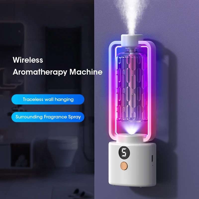 Geurverspreider Getimede etherische olie Aromatherapie Machine Oplaadbare wandgemonteerde kamer Thuis Luchtverfrisser Toilet Ontgeuring