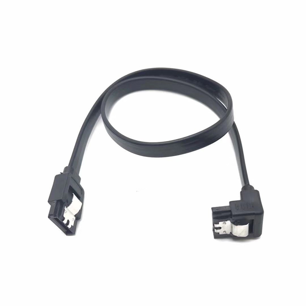 Adaptador de Cable SATA 3,0 a disco duro SSD HDD Sata 3, Cable recto de ángulo recto, Cable plano de PVC muy resistente