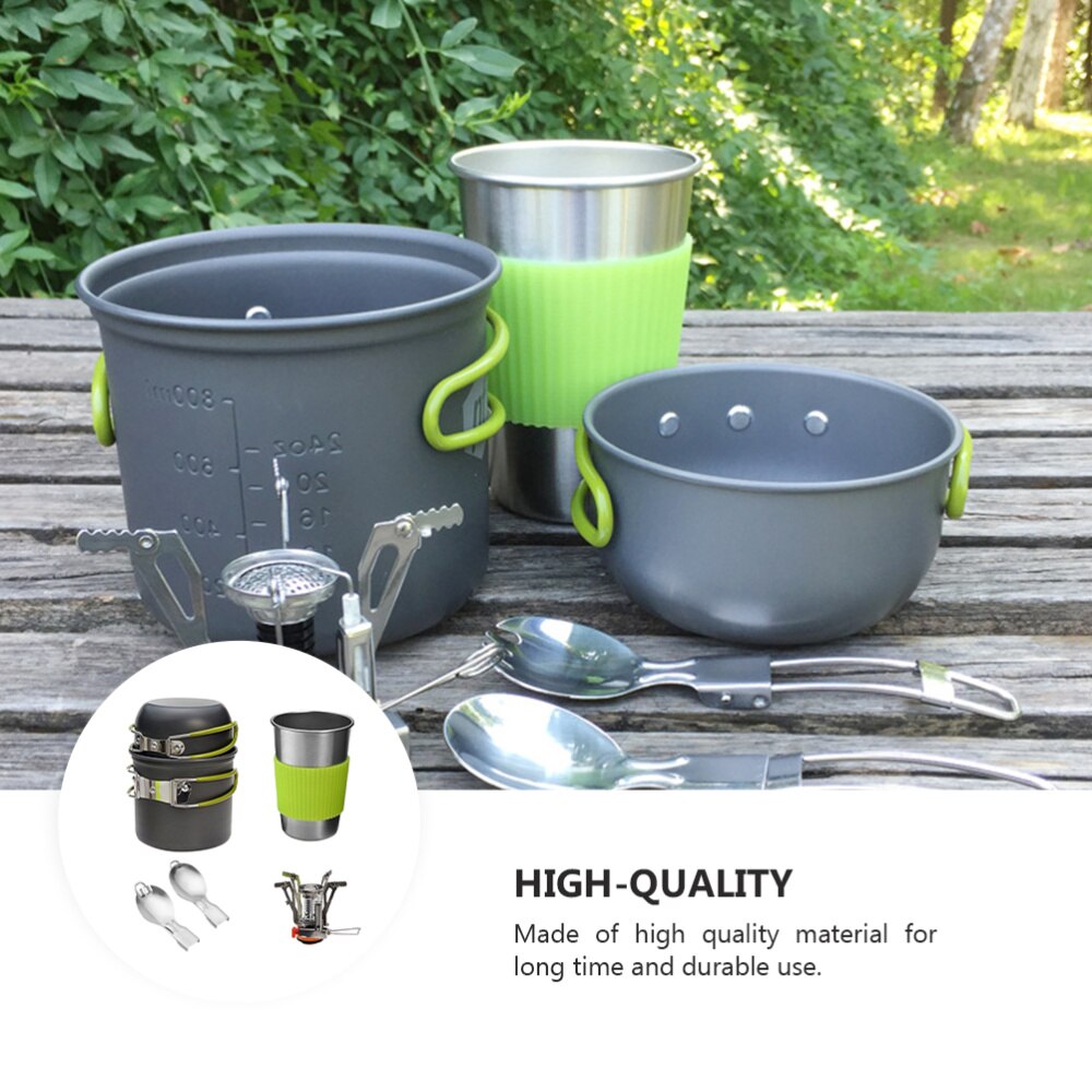 1 Set Outdoor Picnic Cooking Utensils Camping Cookware Portable Cutlery