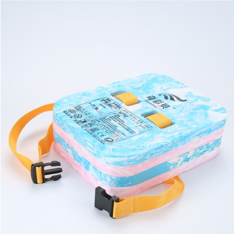 Flotador de seguridad para la espalda, cinturón de burbuja para nadar con capas ajustables, placa flotante, entrenador de nado: Colorful white   Med
