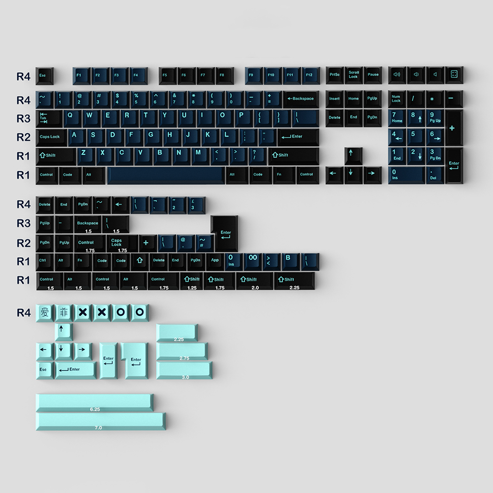 171 Keys DOUBLE SHOT Cherry Profile GMK Olivia/8008/Merlin/Arctic Keycap For GMMK pro NJ68 Mechanical Gaming Keyboard: Monster Keycap