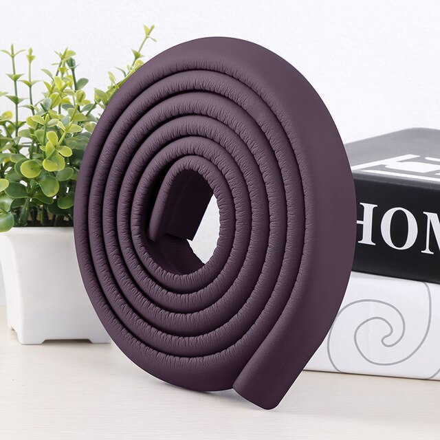 2M de seguridad del bebé escritorio protector para el borde de la Mesa de seguridad en forma de L protección para niños parachoques borde con ángulo casa Anti-colisión de la tira: Chocolate