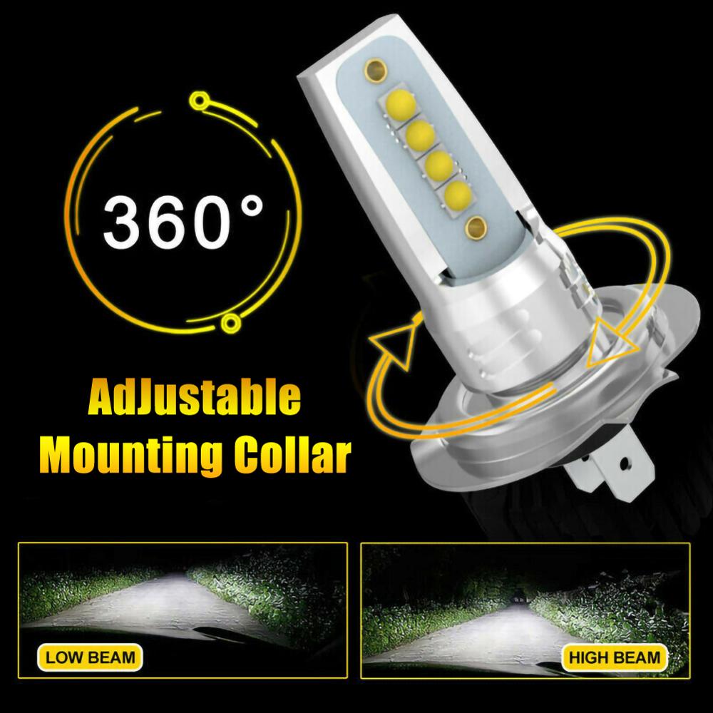 Supports De Fixation Pour Phares LED H7 - Lot De 2 En ABS Noir | Adaptateurs Compatibles Culot H7
