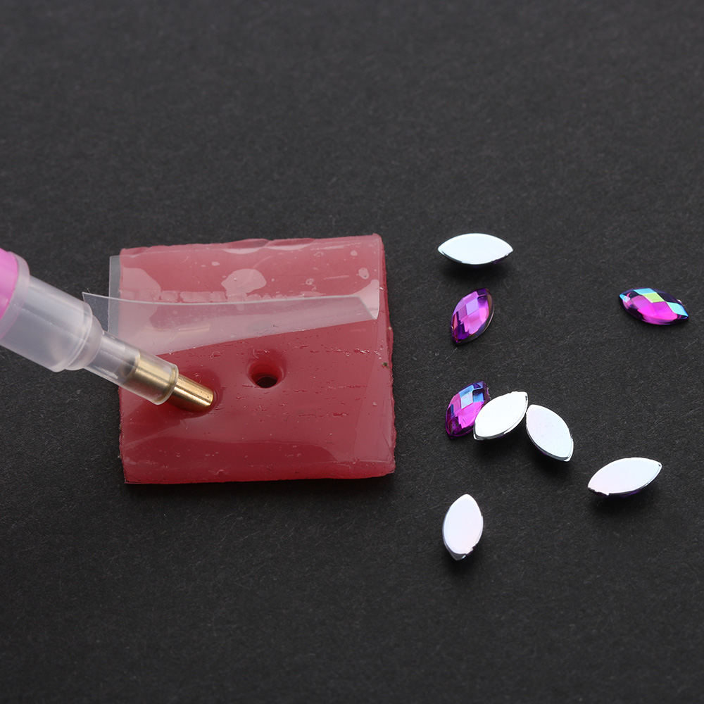 3 Stks/set Diy Roze Acryl Steentjes Picker Nail Puntjes Potlood Pickup Pen Set Professionele Fijne Nail Art Manicure Gereedschap