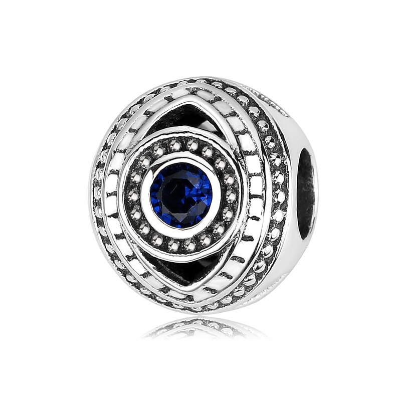 925 Sterling Zilver Devil 'S Eye Zilveren Kralen Fit Originele Europese Bedelarmband Sieraden Maken: PC0029