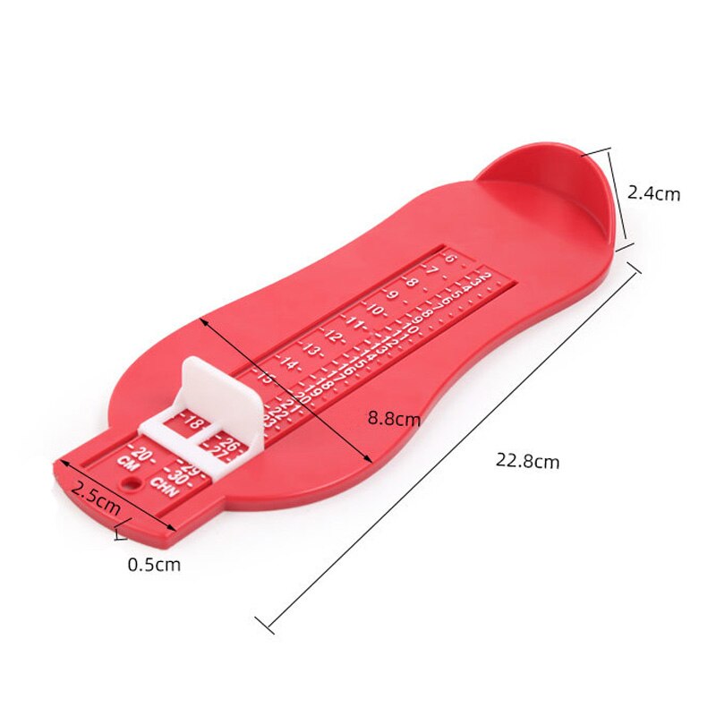 Medidor de medida del pie para niños, regla de medida del tamaño de los zapatos, herramienta, dispositivo de medición de la longitud de los zapatos de bebé, accesorios