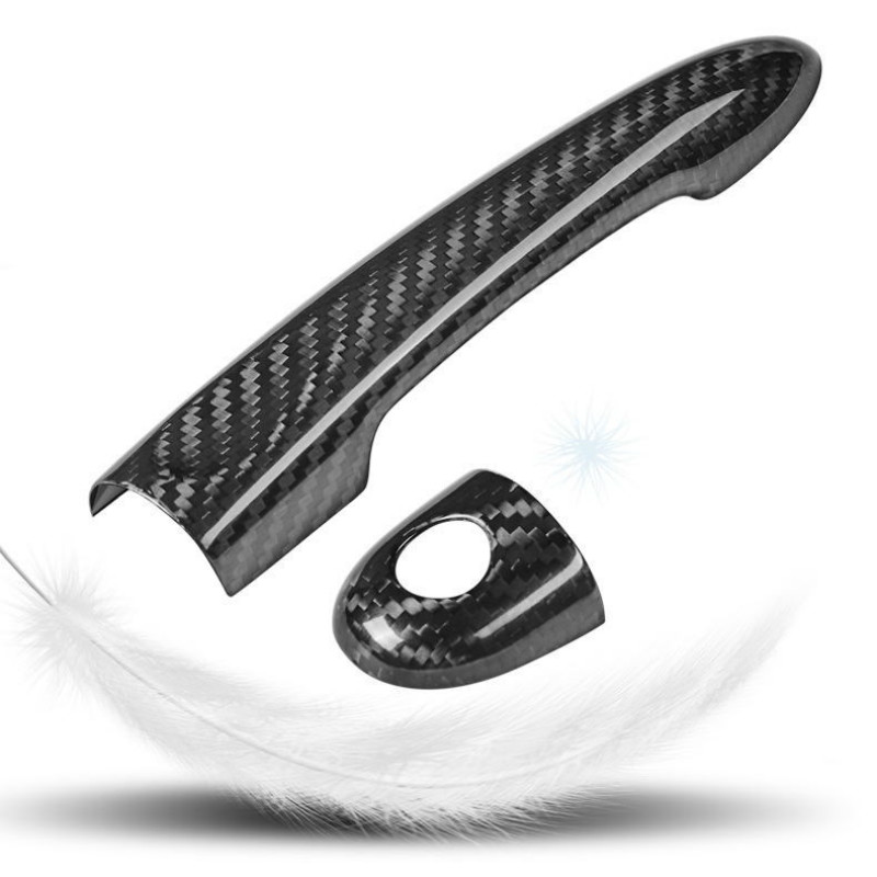 Til mercedes smart forfour 453 kulfiber bil dørhåndtag cover trim styling tilbehør