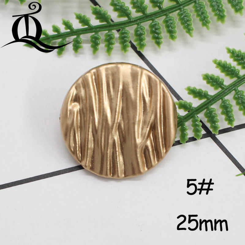 10Pcs 16-25mmgold Zilver Mix Metalen Knoppen Sluiting Fabriek Modellen Hete Modellen Metalen Knoppen 15Mm Naaien Leveringen: No5 25mm