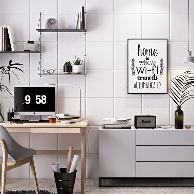 3d three-dimensional wall stickers living room bedroom self-adhesive wallpaper background wall waterproof decoration renovation