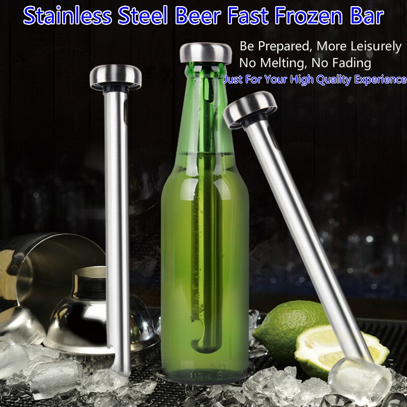Drink Partner Stainless Steel Beer Cooling Rods Ice Wine Rod Beer Refrigeration Rod Freezer Quick-Frozen Rod Ice Rod