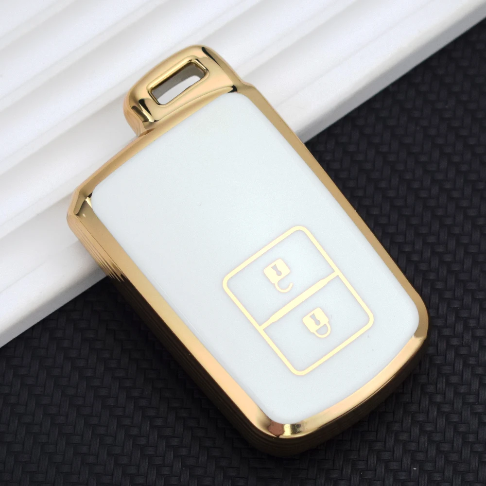 TPU Car Key Cases for Toyota Alpard Vellfire HV Noah Voxy Esquire Sienta 2 3 4 Buttons Smart Remote Fobs Protector Cover: WHITE