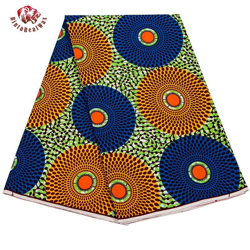 Ankara African Real Wax Prints Fabric African Cotton Fabric BintaRealWax African Fabric For Party Dress 24FS1214: 24FS1234