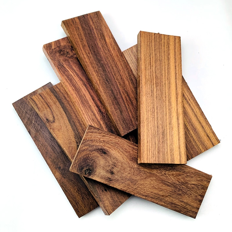 2 Stuks Diy Handvat Materiaal Indonesische Zwart Zuur Hout, Natuurlijke, Mes Handvat Patch Materiaal 120x40x8mm