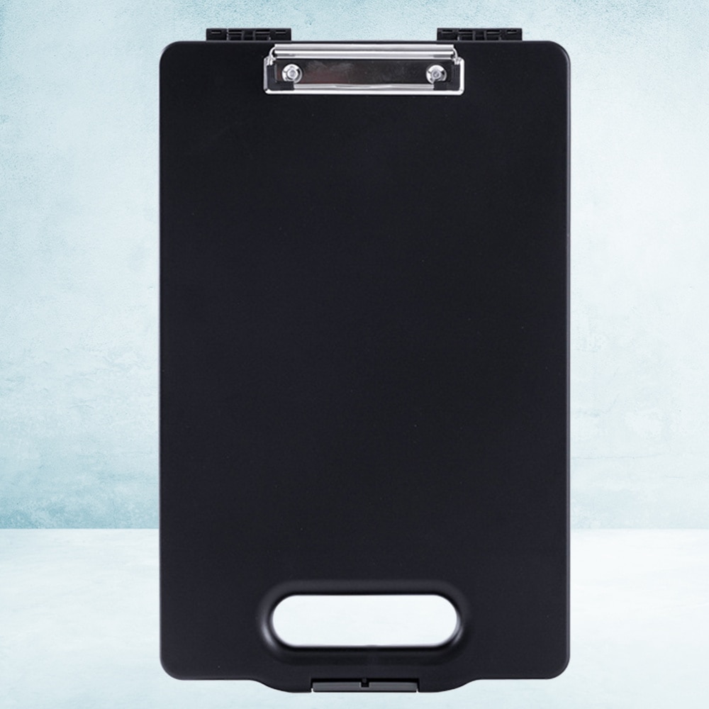 1Pc Portable Clipboard Storage Box Multifunction File Folder Openable Paper Storage Organizer Case Clip Board Writing Pad File F