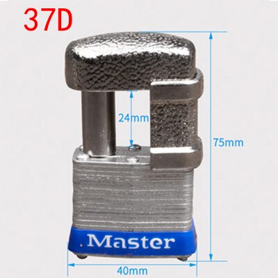 Master Lock Hangslot deurslot Raam Anti-diefstal Professionele Sloten picks Waterdichte U type Magazijn Rvs lockerslot: 37D