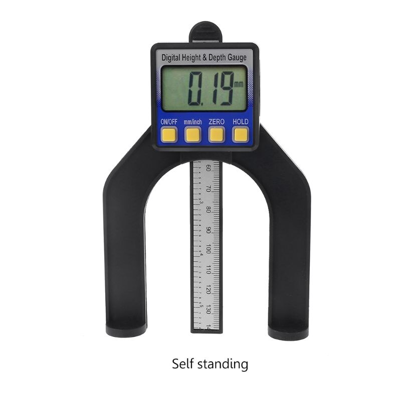 Digital Height Depth Gauge Tread Depth Height Gauges Calipers LCD Magnetic Self Standing 80mm Hand Routers Measuring Tools