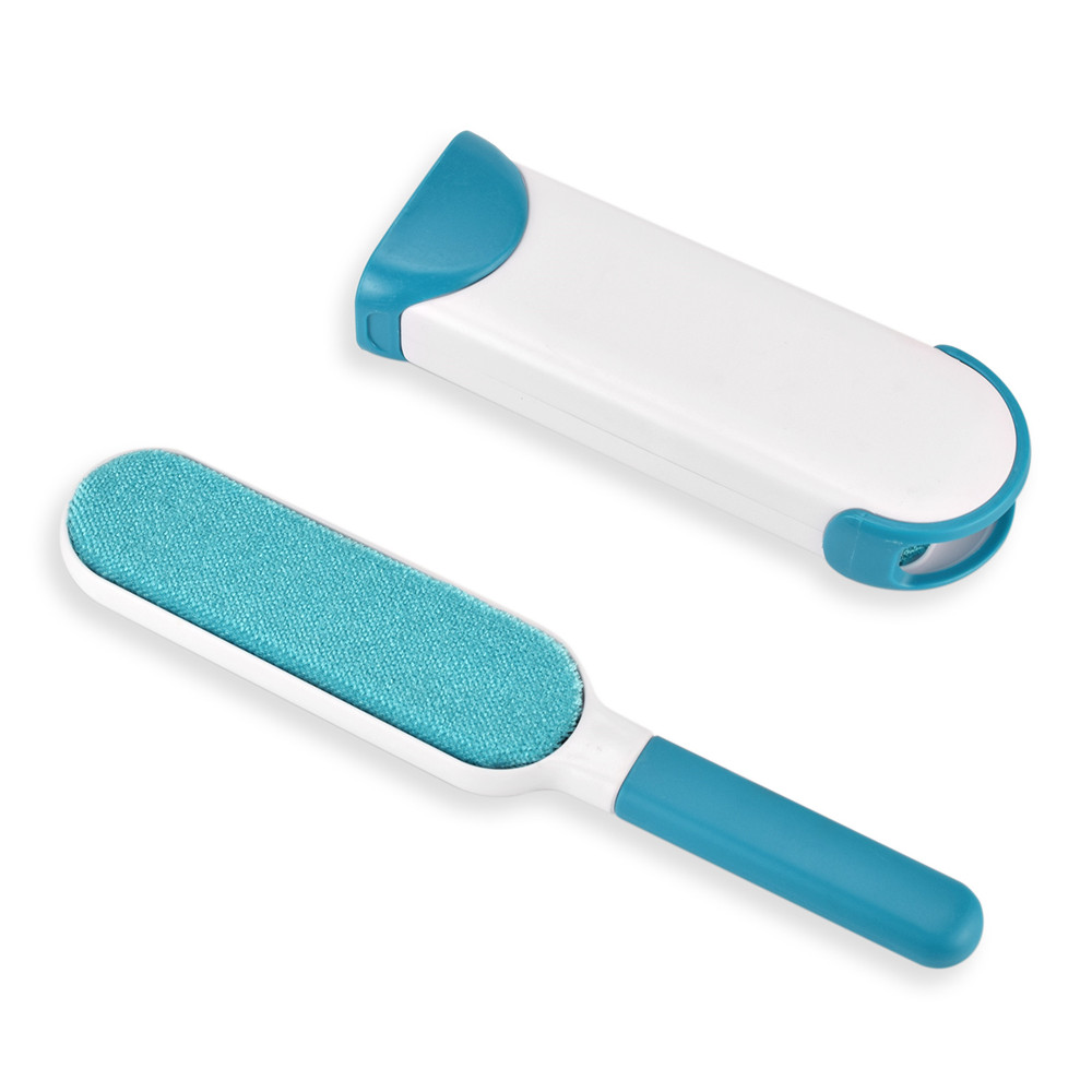 Brosse de nettoyage antistatique pour textiles et vêtements, pour retirer la poussière, les peluches, les cheveux et les poils d'animaux: blue L 1pc