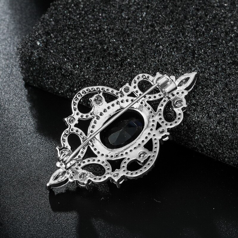 WEIMANJINGDIAN Shinning Cubic Zirconia CZ Crystal Art-deco Vintage Jewelry Brooch Pins for Women