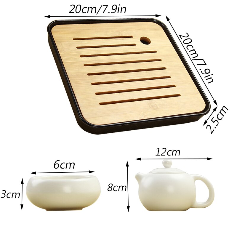 Kinesisk rejse kung fu te sæt keramisk bærbar matcha sæt tekande porcelæn teaset gaiwan te kopper tekande med rejsetaske
