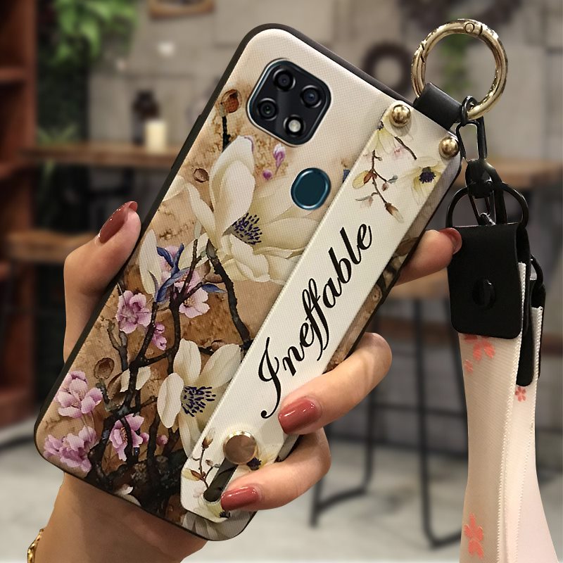 Schokbestendig Siliconen Telefoon Geval Voor Zte Blade 20 Lanyard Vuilwerend Polsband Voor Vrouw