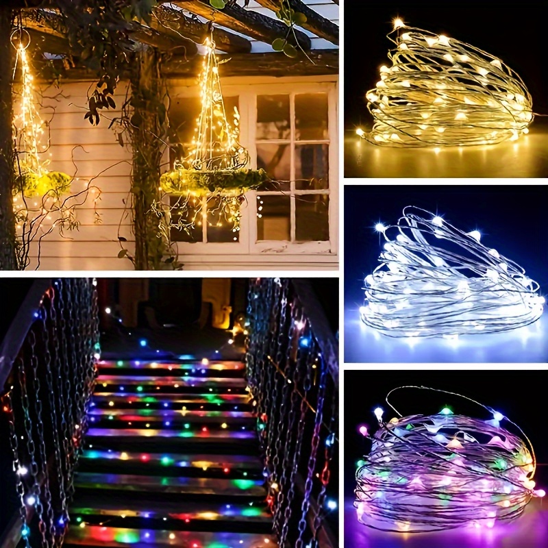 Dimmable USB String Lights Made of Copper Wire, Fairy Lights with Remote Control, Ideal Decor for Bedroom, Ceiling, Christmas