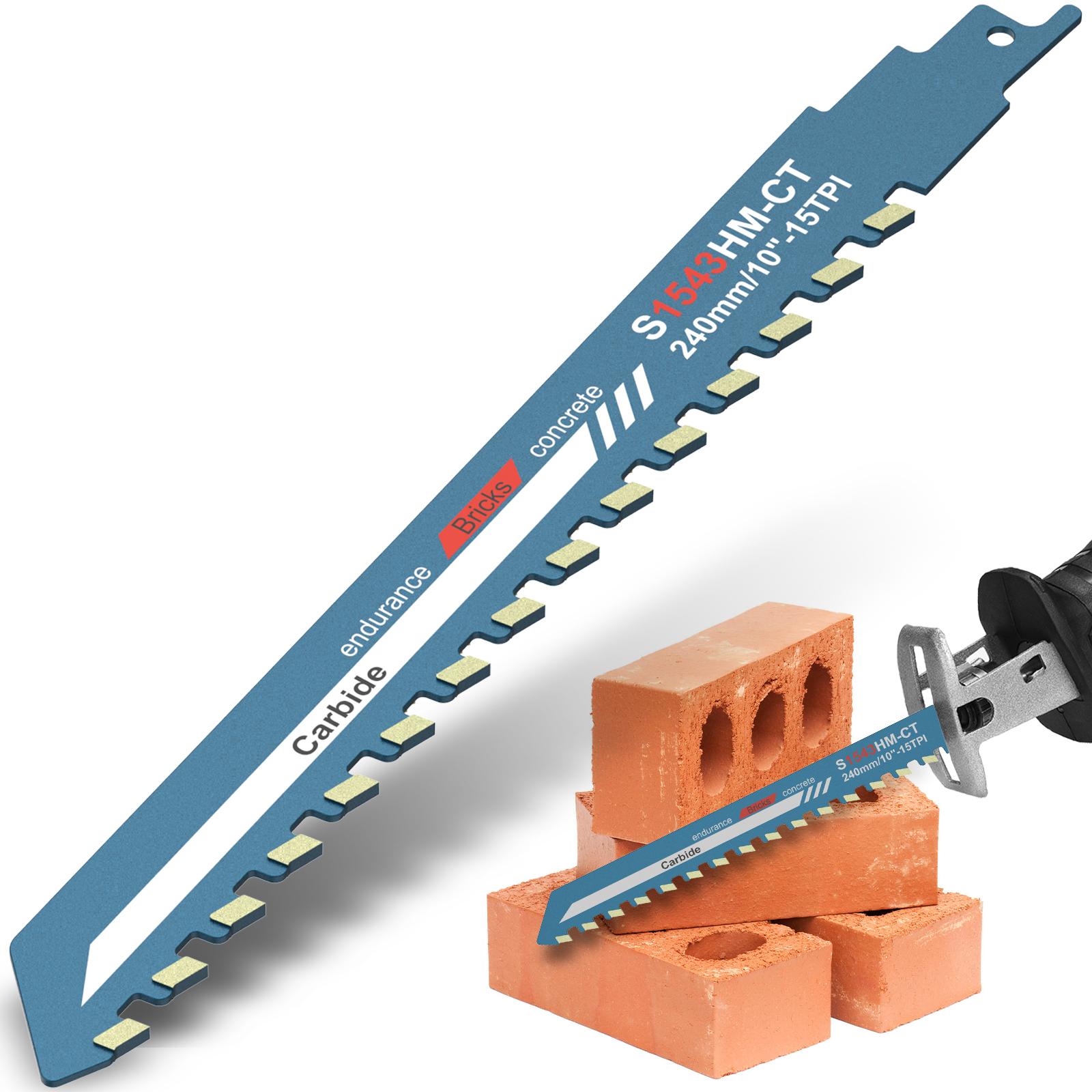 Reciprocating Saw Blade 10/12/18/20inch Universal Cutting Recip Sabre Saw Blade Alloy Steel Brick Concrete Cutting Saw Blade