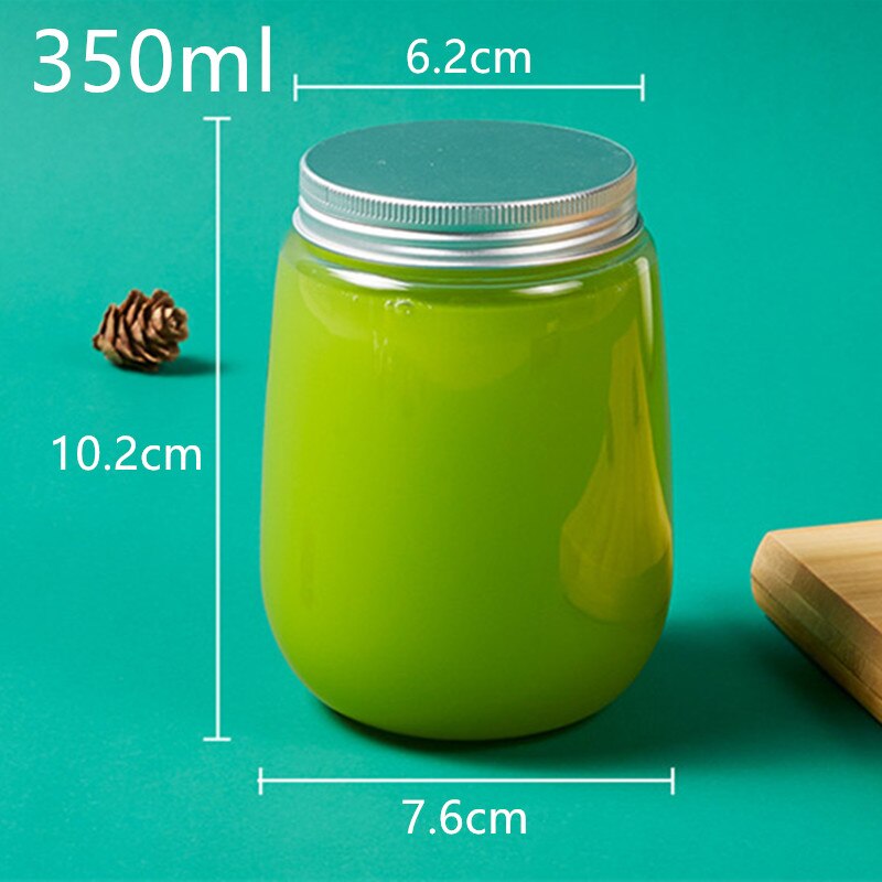 10 Pcs 350 Ml Koud Drankje Verjaardagsfeestje Gunsten Huisdier Plastic Bekers Eten Salade Verpakking Transparante Opslag jar