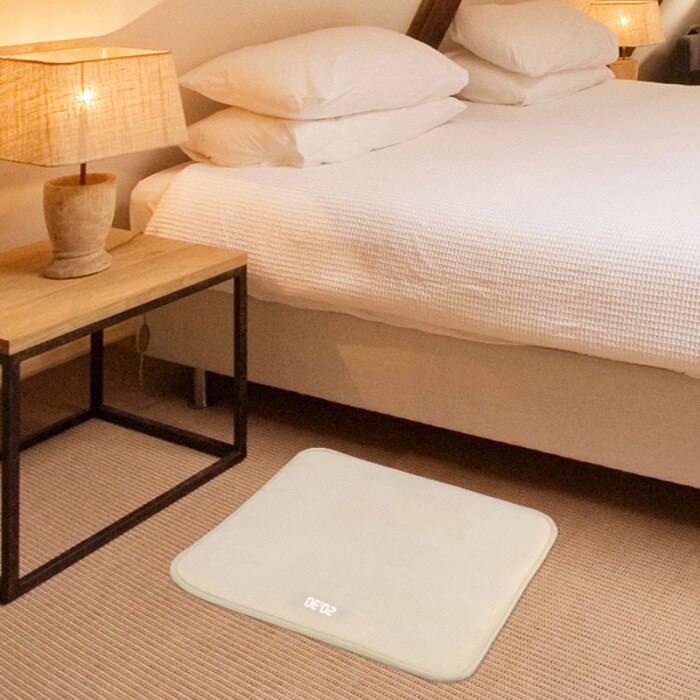 Newest Modern Look Alarm Clock Stand On Pressure Sensitive Battery Smart Alarm Clock Mat Floor Rug LED Time Home Decor